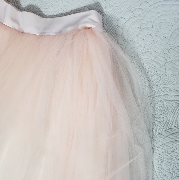 Blush Tulle Skirt, 2-Piece Wedding Dress - Picture 4 of 6